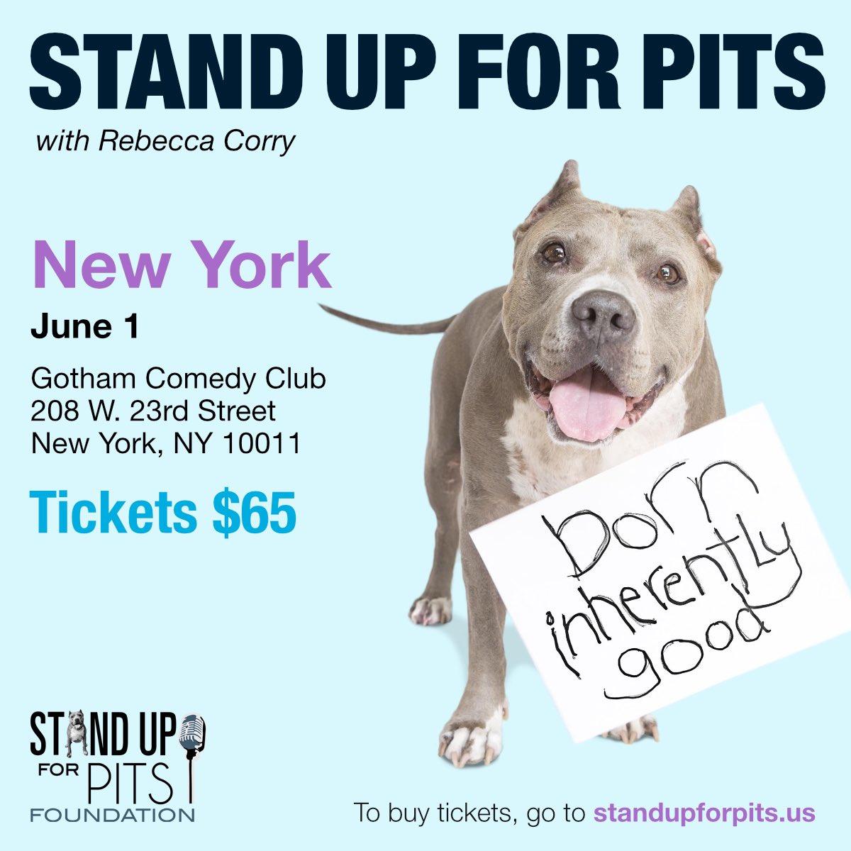 Stand Up For Pits Foundation, Inc (@sufpfoundation) on Twitter photo Lets save some lives New York!!!! Tickets are on sale now for Stand Up For Pits at the amazing <a href="/GothamComedy/">Gotham Comedy Club</a>!! It's going to be a very special event and incredible show. Get there!!!
🎟️ showclix.com/event/stand-up… 🎟️
#standupforpits #newyork #sufptour2025 #angelforever Lets save some lives New York!!!! Tickets are on sale now for Stand Up For Pits at the amazing <a href="/GothamComedy/">Gotham Comedy Club</a>!! It's going to be a very special event and incredible show. Get there!!!
🎟️ showclix.com/event/stand-up… 🎟️
#standupforpits #newyork #sufptour2025 #angelforever