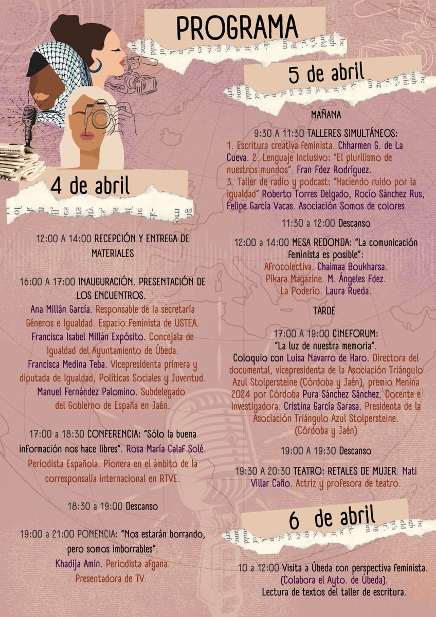 🟣 Este fin de semana estamos en los XXXIII Encuentros feministas de <a href="/UsteaFeminista/">Espacio Feminista de USTEA</a> que están dedicados a las mujeres comunicadoras bajo el lema ‘Voces que transforman el mundo’. ¡Gracias a las compañeras por contar con #LaPoderío en su programación! #PeriodismoFeminista