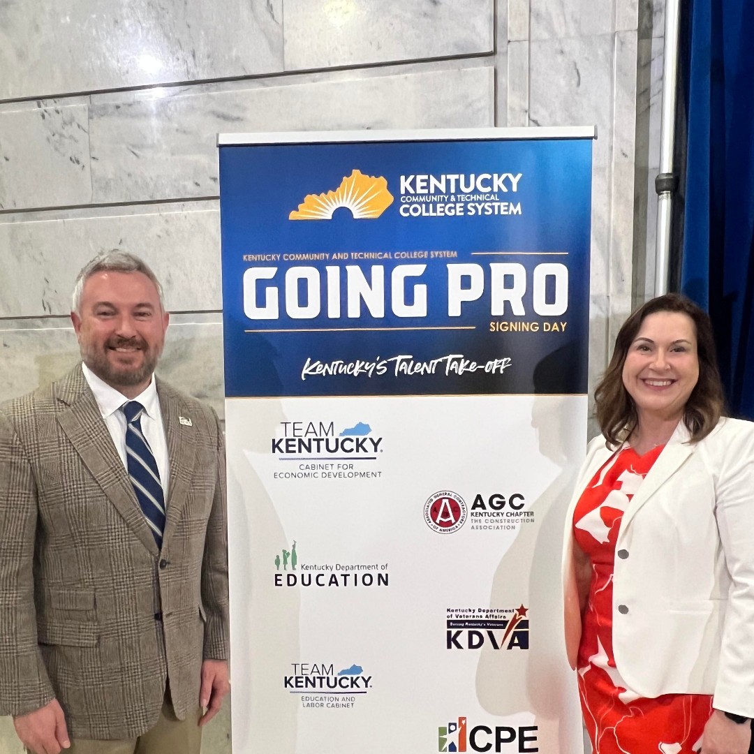 Workforce development and #KYHigherEd go hand in hand, and at the <a href="/KCTCS/">KCTCS</a> Going Pro Launch, CPE's Leslie Sizemore represented the agency as leadership &amp; policymakers celebrated the thousands of KCTCS students committing to high-demand careers through the initiative.