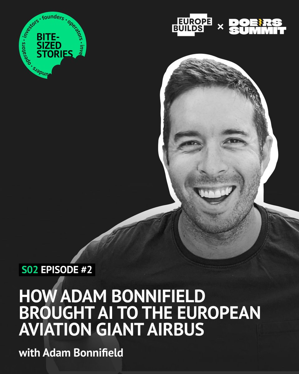 Your weekend listen 🎙️

<a href="/adamsfallen/">Adam Bonnifield</a> went from the Obama White House &amp; Airbus to scaling startups in Europe.

How operators turn experience into leadership—and why Europe’s deep tech future is just getting started.

Recorded at DOERS Summit⚡
🎧Listen to Spotify, Apple Pod, YT
