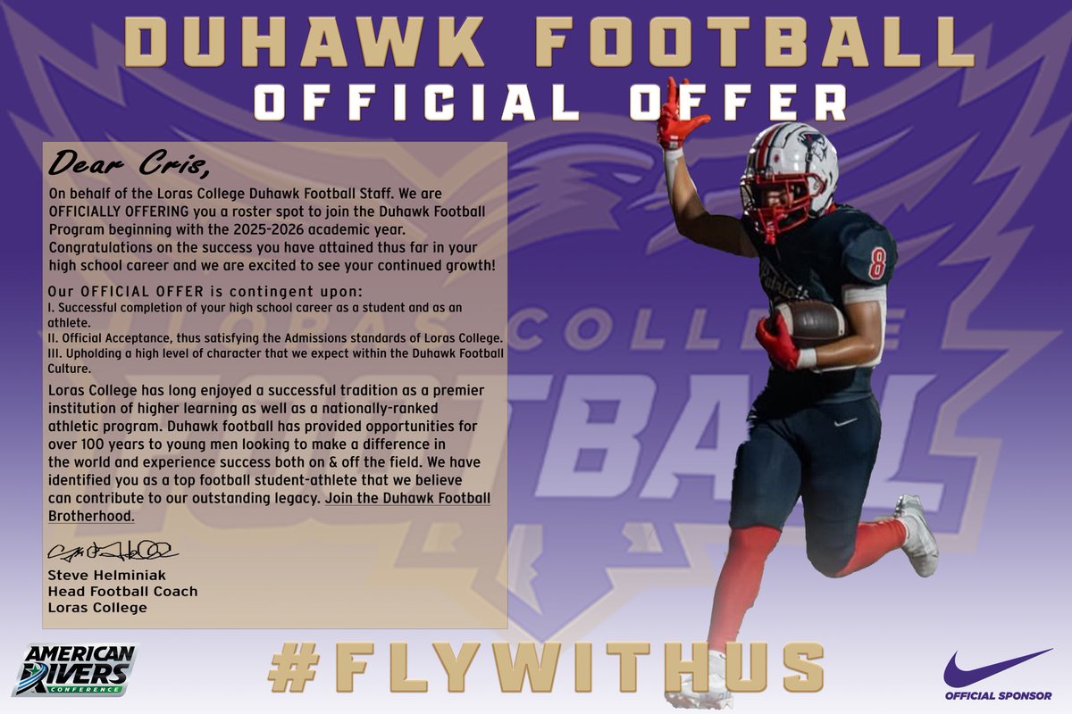 Crisxander Gomez (@wavy_cris22) on Twitter photo Blessed to receive my 13th Offer from Loras College!!! <a href="/CoachHipp34/">Cody Hipp</a> <a href="/CoachHLorasFB/">Steve Helminiak</a> <a href="/CoachBarker813/">Alan Barker</a> <a href="/HeadCoachP/">Ron Perisee 🏈</a> <a href="/FreedomFBTampa/">Freedom Football</a> Blessed to receive my 13th Offer from Loras College!!! <a href="/CoachHipp34/">Cody Hipp</a> <a href="/CoachHLorasFB/">Steve Helminiak</a> <a href="/CoachBarker813/">Alan Barker</a> <a href="/HeadCoachP/">Ron Perisee 🏈</a> <a href="/FreedomFBTampa/">Freedom Football</a>