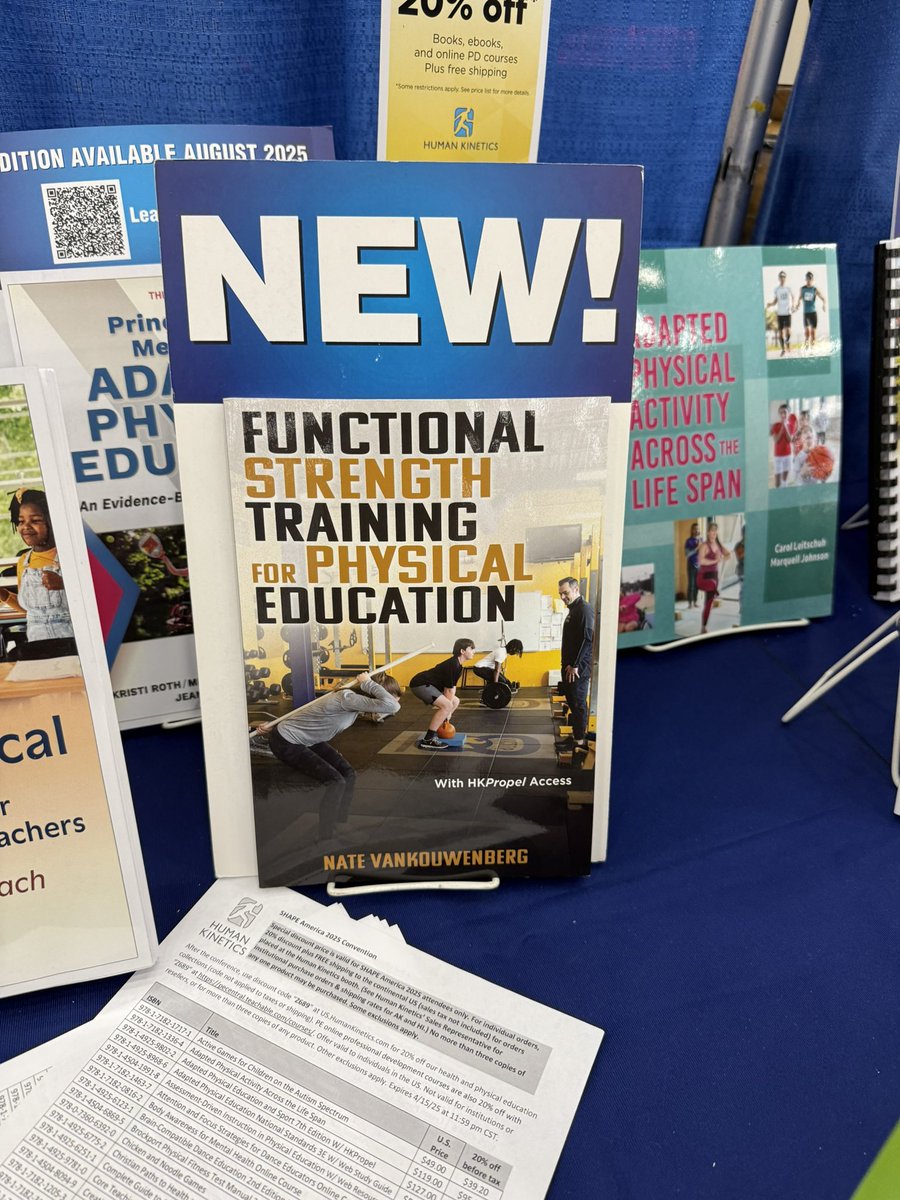 Nate VanKouwenberg (@natevank19) on Twitter photo Functional Strength Training for PE sighting at the <a href="/Human_Kinetics/">Human Kinetics</a> booth at <a href="/SHAPEAmerica/">SHAPE America</a> 👀!
<a href="/HumanKineticsPE/">HumanKineticsPhysEd</a> <a href="/GopherPerform/">Gopher Performance</a> <a href="/USGames/">US Games</a> <a href="/PLT4M/">PLT4M</a> <a href="/teambuildr/">TeamBuildr 🚐</a> <a href="/CertifiedFSC/">Certified Functional Strength Coach</a> Functional Strength Training for PE sighting at the <a href="/Human_Kinetics/">Human Kinetics</a> booth at <a href="/SHAPEAmerica/">SHAPE America</a> 👀!
<a href="/HumanKineticsPE/">HumanKineticsPhysEd</a> <a href="/GopherPerform/">Gopher Performance</a> <a href="/USGames/">US Games</a> <a href="/PLT4M/">PLT4M</a> <a href="/teambuildr/">TeamBuildr 🚐</a> <a href="/CertifiedFSC/">Certified Functional Strength Coach</a>