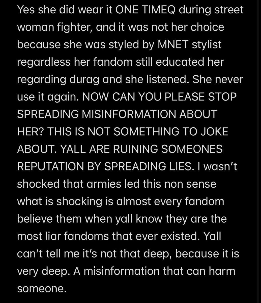 aesummer__'s tweet image. For the last time. BADA LEE doesn’t own durag shop it was the other korean dancer, and it has NOTHING to do with her. She didn’t give BTS V durag it was misinformation led by army to put the blame on Bada. They accuse her of something she didn’t do to save their oppas ass.