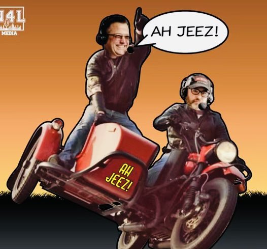 jasonmyrt's tweet image. Brand New #AhJeez Podcast with myself and @harrymayesTU coming up in mere moments for a Friday Nooner.  
#Dahhh
#WIGOBT
#Letsgotothephones