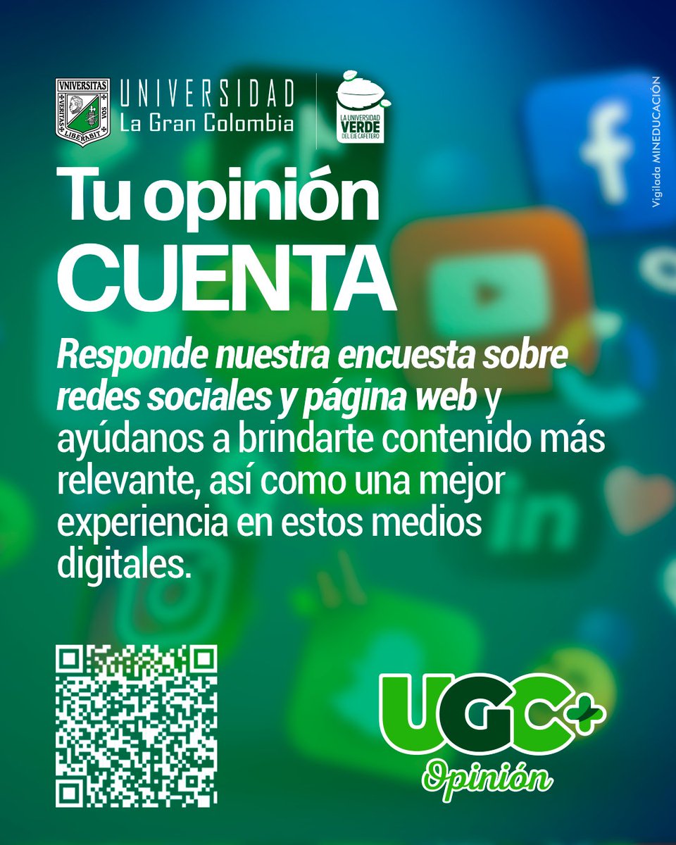🗣️ ¡Tu opinión CUENTA! 📢

Queremos mejorar para ti. 💡 Responde nuestra encuesta sobre redes sociales y página web y ayúdanos a ofrecerte contenido más relevante y una mejor experiencia en nuestros medios digitales.

link: docs.google.com/forms/d/e/1FAI…