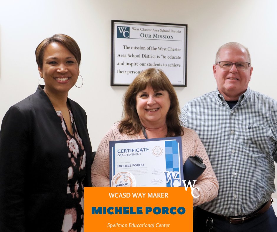 WestChesterASD's tweet photo. This week’s WCASD Way Makers keep our schools running smoothly and with heart! 💙👏
Congrats to Michele Porco, SEC & Allison Garber, EBE for their incredible leadership, care, and dedication to our students and staff! 💙❤️ #WayMakers #Achieve #WCASDWay https://t.co/vd5FbJ4DlP