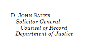 Latest briefing at SCOTUS (in the probationary firings case) signed by newly confirmed solicitor general D. John Sauer.
