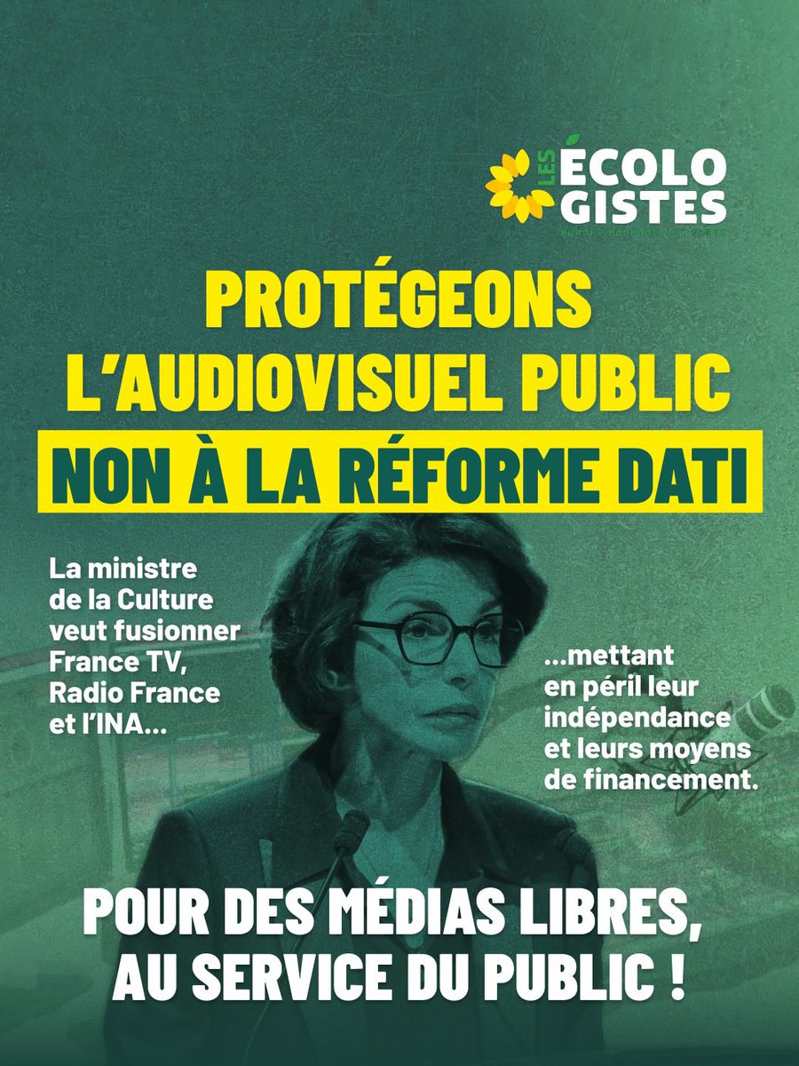 📢 L'audiovisuel public en danger !

Le gouvernement veut imposer une holding réunissant France Télévisions, Radio France et l’INA.

Un projet qui menace l’indépendance des médias publics et représente une baisse de budget chaque année pour le secteur.

Depuis 2008, l’audiovisuel