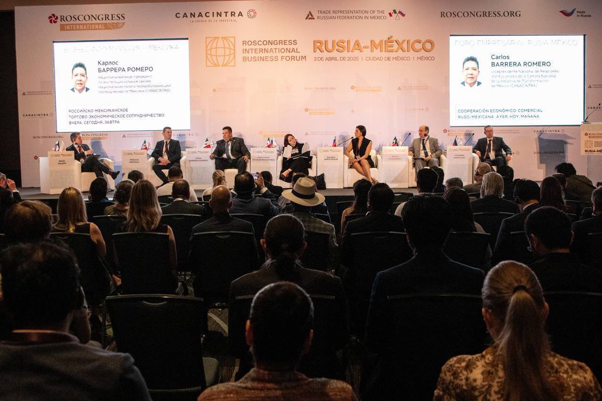🇷🇺🇲🇽Foro Empresarial Rusia-México se celebró en Ciudad de México  

El 3 de abril, Ciudad de México acogió el Foro Empresarial “Rusia-México”, que reunió a destacados expertos, representantes empresariales, políticos y funcionarios de ambos países.  

Con palabras de bienvenida