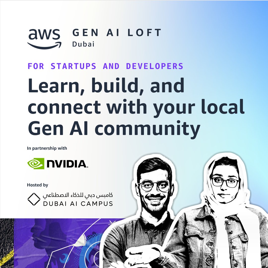 Join NVIDIA and AWS for AWS GenAI Lofts, a series of events for startups and developers. Attend expert-led sessions and hands-on workshops, see startup innovations, and gain the latest market insights.

👉 nvda.ws/42dVHGu

See you in Dubai, from April 7-8.