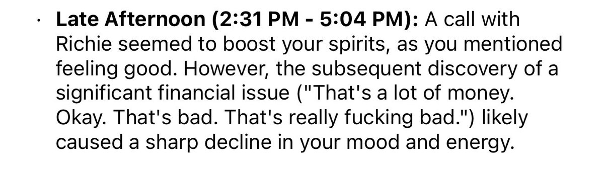 I’m starting to like my @LimitlessAI pendant; it is a great analysis. 

I also see funny, unfiltered