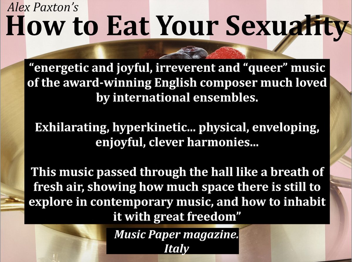 Mamy thanks musicpaper for the lovley reciew of my piece how to eat your sexuality for <a href="/klangforumwien/">Klangforum Wien</a> neu vocal solisten Eclat festival. <a href="/Casa_Ricordi/">Ricordi</a> <a href="/RayfieldAllied/">Rayfield Allied</a>  musicpaper.it/festival-eclat…