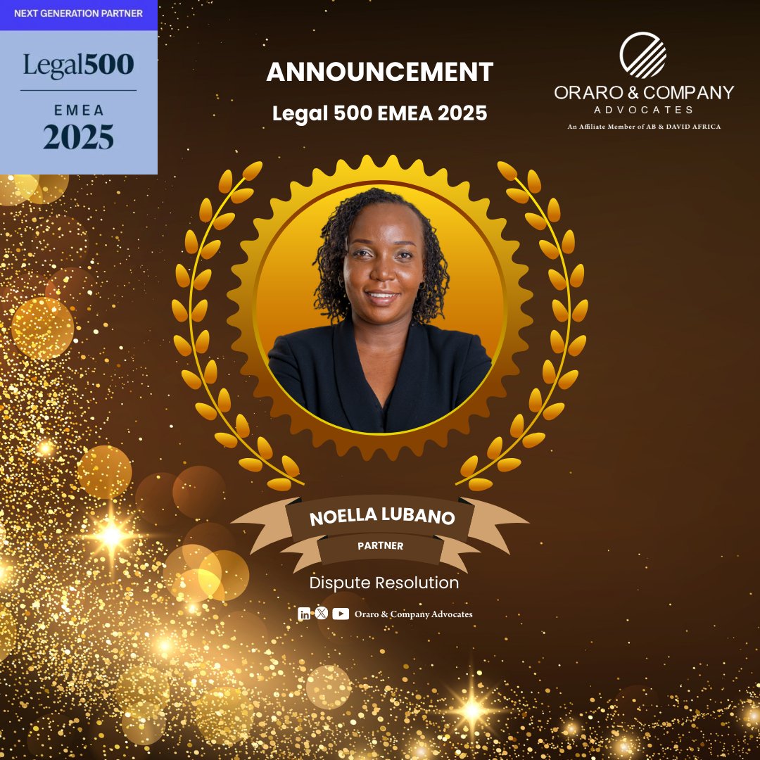 Join us in congratulating #ourveryown Partner Noella Lubano, on her recognition as a Next Generation Partner in Dispute Resolution in the Legal 500 EMEA 2025 rankings.

Read more here: tinyurl.com/38judufy

#Legal500EMEA2025 #DisputeResolution