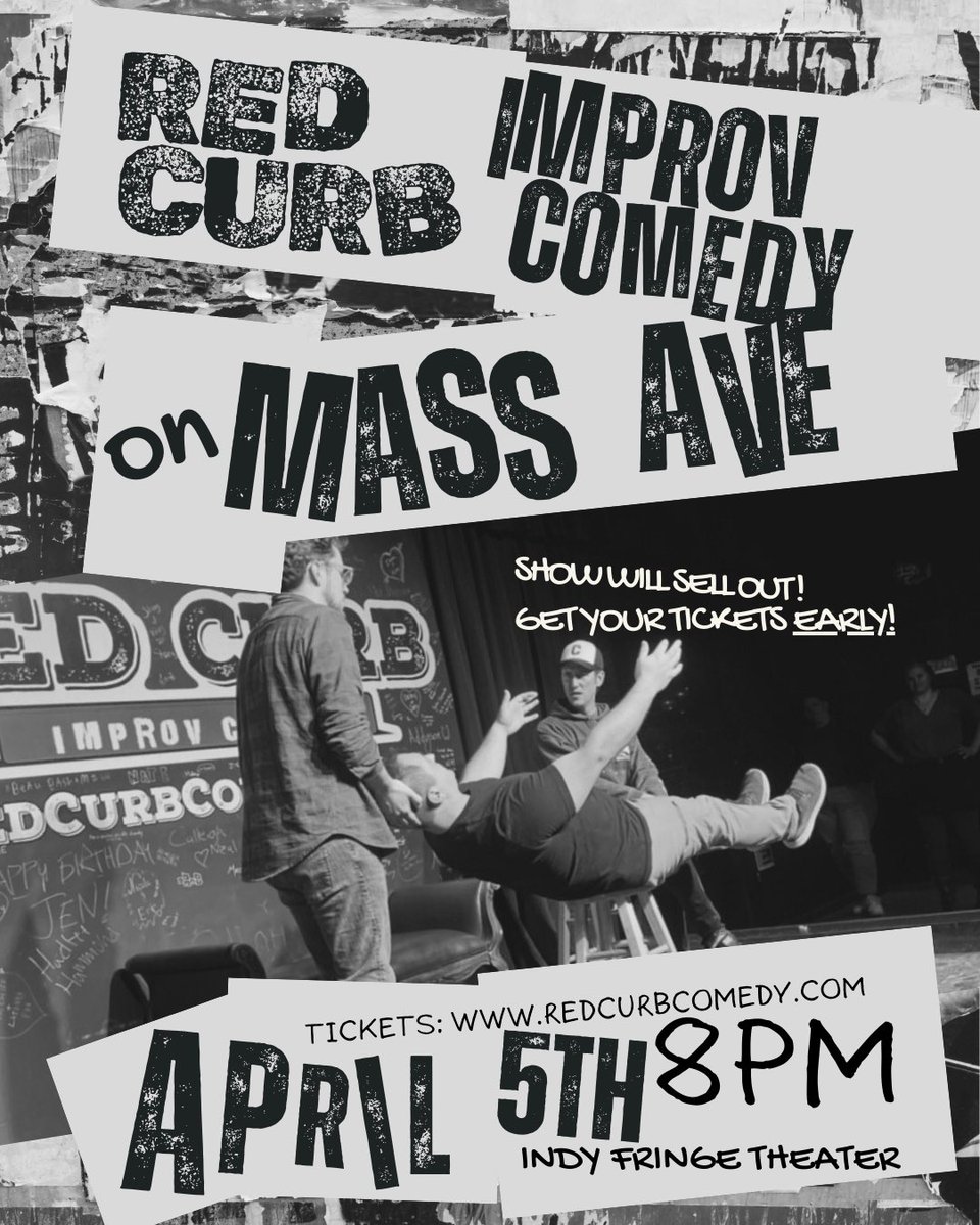 Red Curb Comedy will tear it up tomorrow night at IF Theatre downtown on Mass Ave INDY!  Come have a blast of a night out with us, laugh your ass off, then go hang on Mass and Bottleworks Indy!  Grab tix because we’ve been selling out:  redcurbcomedy.com/tickets1