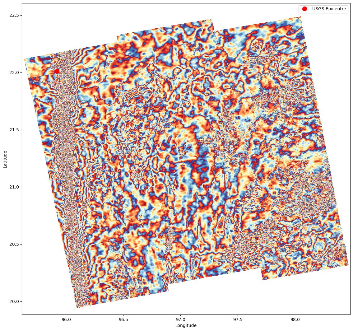 LiCSAR InSAR data (unreviewed) for Mw: 7.7. 16 km NNW of Sagaing, Myanmar. 2025-03-28 06:20:54UTC. comet.nerc.ac.uk/earthquakes/us… #Earthquake #Sentinel1 #COMET