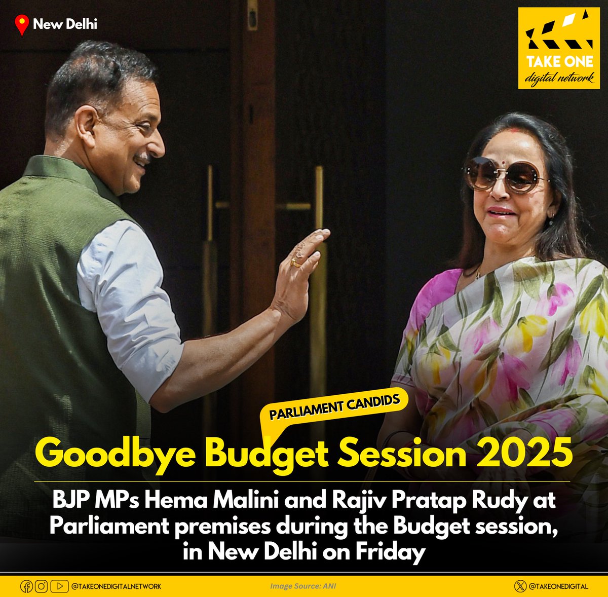 takeonedigital's tweet image. Goodbye Budget Session 2025

Bharatiya Janata Party (BJP) MPs Hema Malini and Rajiv Pratap Rudy at Parliament premises during the Budget session, in New Delhi on Friday.

#BudgetSession2025 #RajivPratapRudy #HemaMalini #LatestNews #NewsUpdates #NewDelhi #TakeOneDigitalNetwork