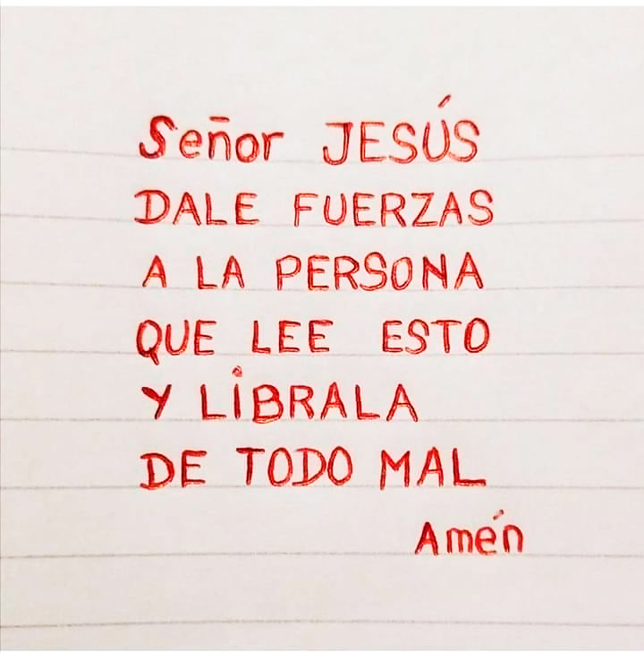 Haz tu obra, Señor,
en la vida de esa persona
que tanto necesita de tu
intervención en este momento.
🙏🙌