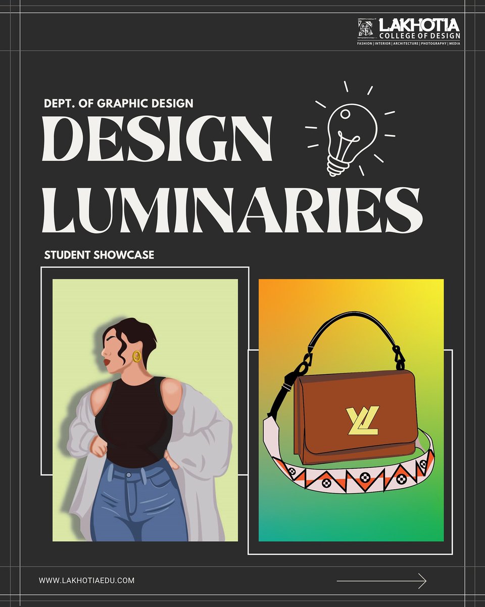 lakhotiacollege's tweet image. 📷 Design Luminaries | Graphic Design Department 📷 Step into the creative world of Pooja, a talented Fashion Design student

#DesignLuminaries #LuminateMagazine #FashionIllustration #CADDesign #DigitalFashion #GraphicDesign #FashionTech #AdobeIllustrator #HandbagDesign