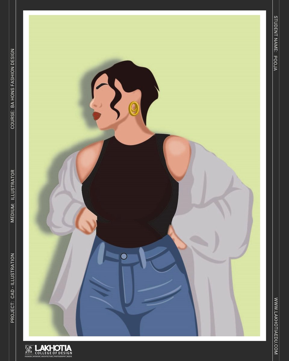 lakhotiacollege's tweet image. 📷 Design Luminaries | Graphic Design Department 📷 Step into the creative world of Pooja, a talented Fashion Design student

#DesignLuminaries #LuminateMagazine #FashionIllustration #CADDesign #DigitalFashion #GraphicDesign #FashionTech #AdobeIllustrator #HandbagDesign
