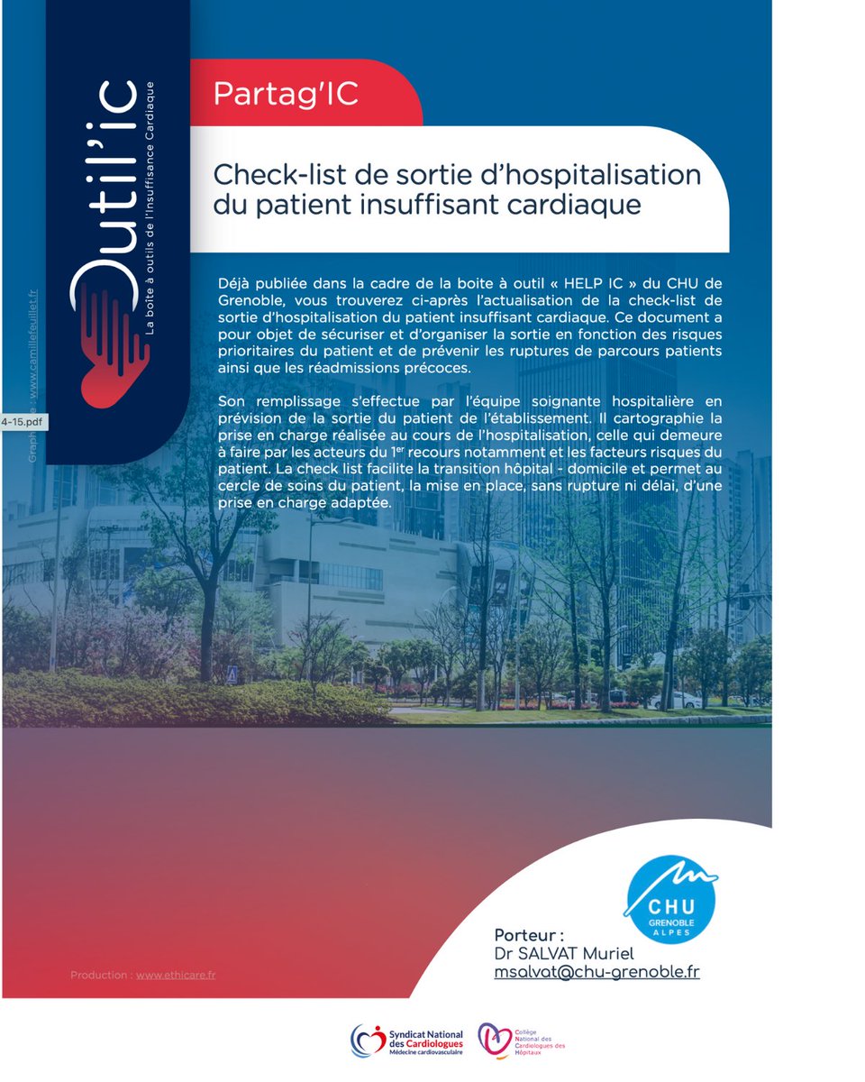 💡 Partag’IC a pour objectif de récompenser et de promouvoir le partage d’outils opérationnels, documentaires et pédagogiques🫀
📣 vaincrelinsuffisancecardiaque.org/outilic-2/
Ces #outils sont essentiels pour améliorer la prise en charge de l’ #insuffisancecardiaque 🫀