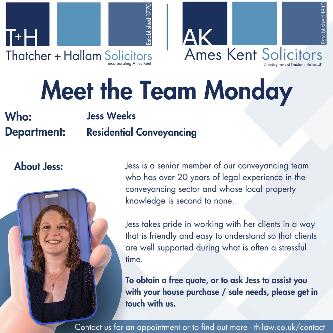 On #meettheteammonday this week is Jess Weeks of our Residential Conveyancing Department #meettheteam #ourteam #ourpeople #aboutus