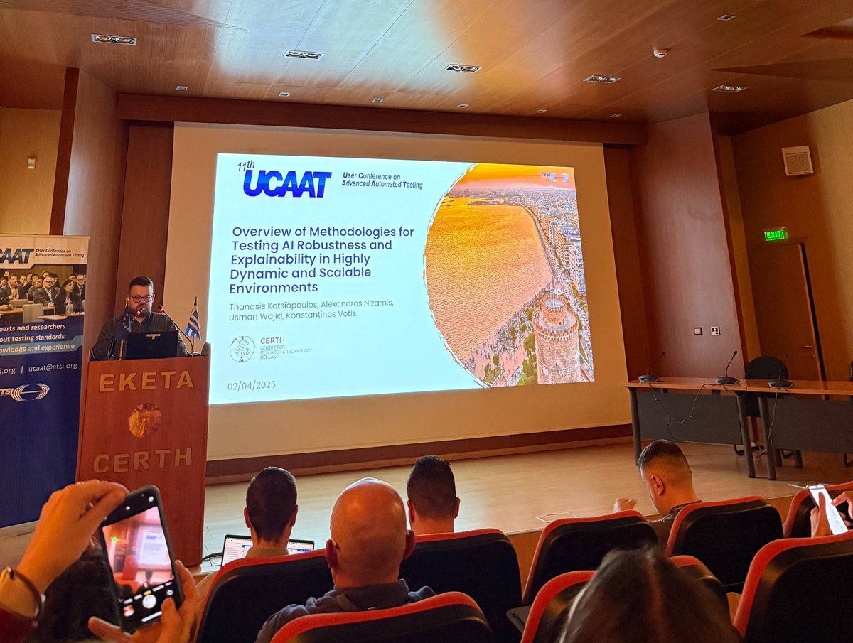 ENACT_horizon (@enact_horizon) on Twitter photo 🚀 At #UCAAT2025, Thanasis Kotsiopoulos from CERTH presented how <a href="/ENACT_horizon/">ENACT_horizon</a> is testing AI robustness & explainability in dynamic environments 💡
🔧 CI/CD + XAI tools (SHAP, LIME, IG)
🧠 AI validation in real time
⚖️ Aligned with future AI regs
#AI #XAI #EdgeAI #HorizonEU 🚀 At #UCAAT2025, Thanasis Kotsiopoulos from CERTH presented how <a href="/ENACT_horizon/">ENACT_horizon</a> is testing AI robustness & explainability in dynamic environments 💡
🔧 CI/CD + XAI tools (SHAP, LIME, IG)
🧠 AI validation in real time
⚖️ Aligned with future AI regs
#AI #XAI #EdgeAI #HorizonEU