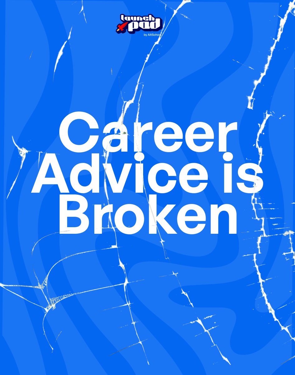 AltSchoolCareer's tweet photo. Career advice is broken. 🫠

We've all heard things like:
“Follow your passion!” (But what if you don’t have one?)
“Just network harder!” (With who? How?) https://t.co/3VzfSESvH0