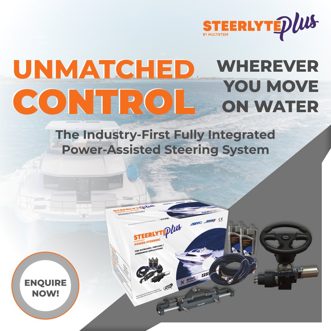multisteer's tweet image. Take the boat's handling to the next level of precision with Steerlyte Plus Power-Assisted Steering System, an industry-first fully integrated power-assisted steering system. 
multisteer.com
#Multisteer #Steerlyteplus #boatsteeringkit #USA #UK  #Germany #Canada #Greece