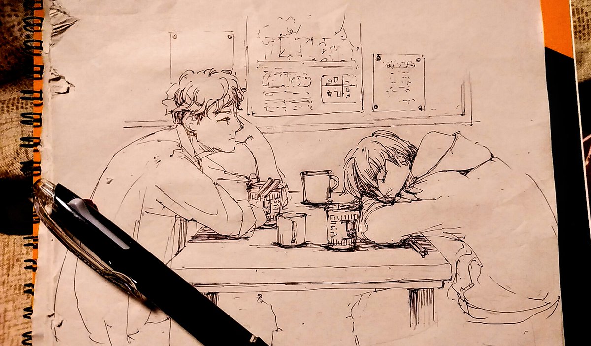 せっかく404の日ですので。ラフだけど気持ちだけ。
志摩と伊吹が健やかであれ。

#MIU404 #404の日
タグうろ覚え〜。