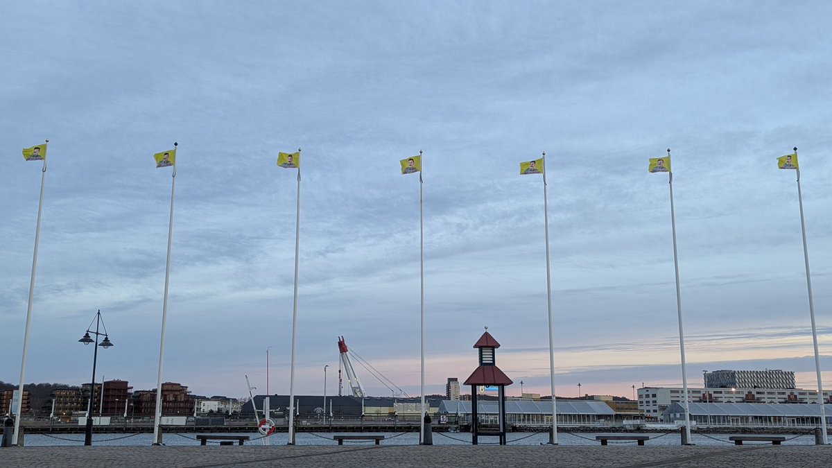 Flags raised for Öcalan today at various places in Stockholm, Helsinki and Gothenburg #DemDemaAzadîyê