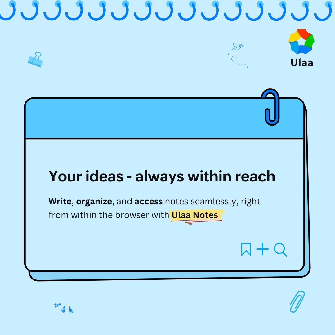 Say goodbye to juggling apps! ✨ With Ulaa Notes, jot down ideas, to-dos, or that million-dollar thought 💡 right inside your browser. No extra tabs, no distractions. Just seamless note-taking, always where you need it. 📝
#UlaaBrowser #BuiltForYou #UlaaNotes