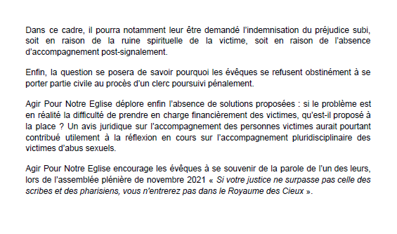 Communiqué <a href="/AgirNotreEglise/">Agir pour notre Église</a>  - 4 avril 2025
Un pas en avant, deux pas en arrière ? #CEF #Lourdes #Majeurs #Abus #Sexuels #DossierH