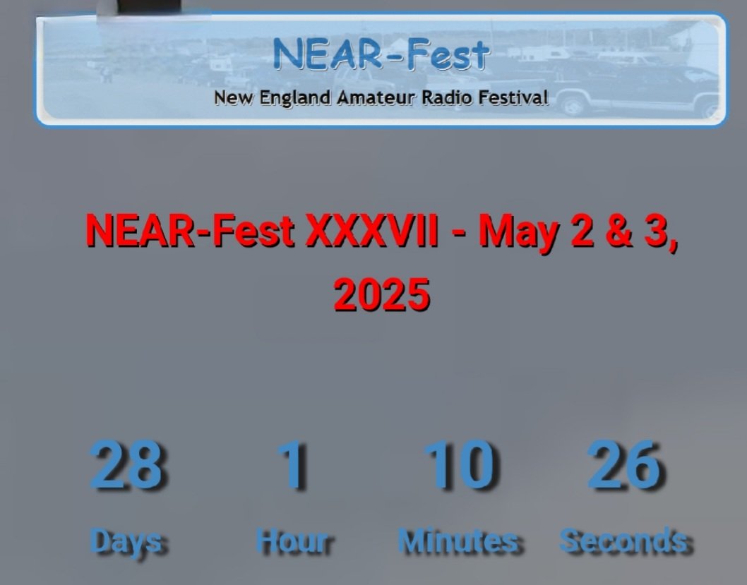 It's getting close. Hope to see everyone May 2&amp;3 in New Boston.  Check out our website for more info 
near-fest.com 

 #hamradio #HamRadio #hamfest #ARRL