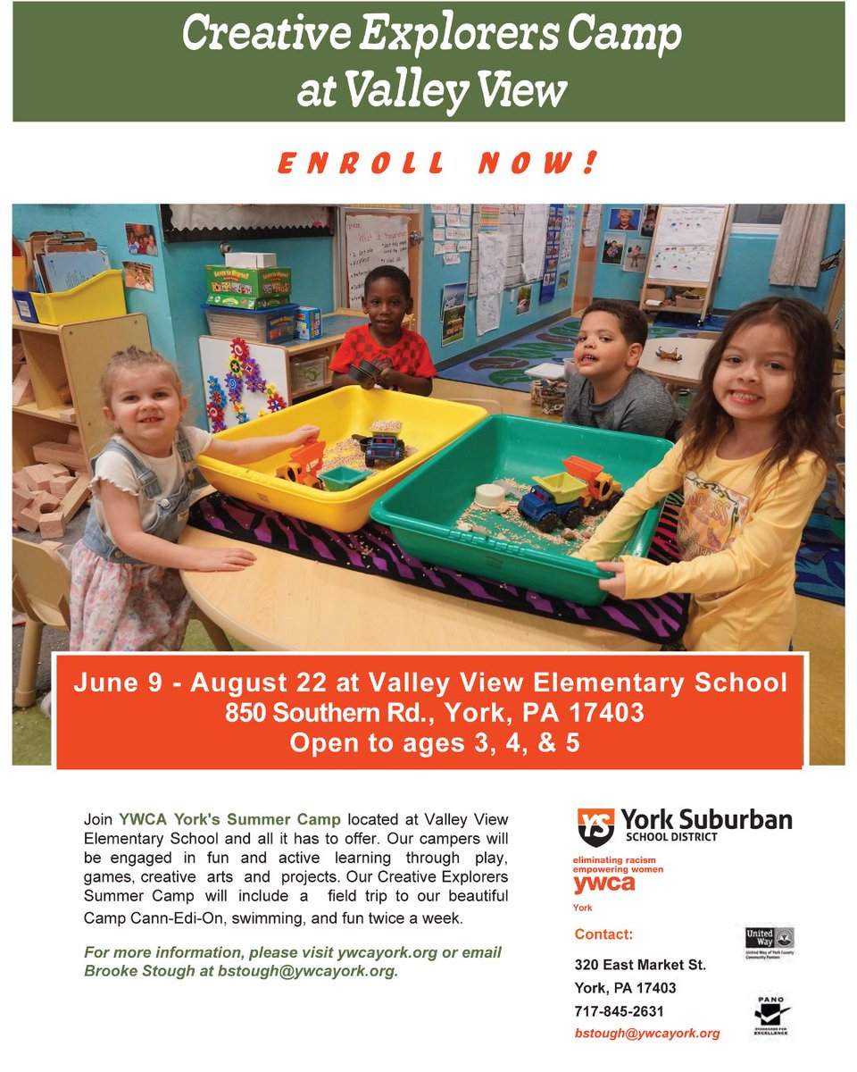 YWCAYork's tweet image. Camp Season is coming soon to YWCA York! ⛺ 🌞Enroll your child for a fun-filled summer through our different programs today! Secure their registration here: bit.ly/49EBpI5 #ywcayork #camprogram