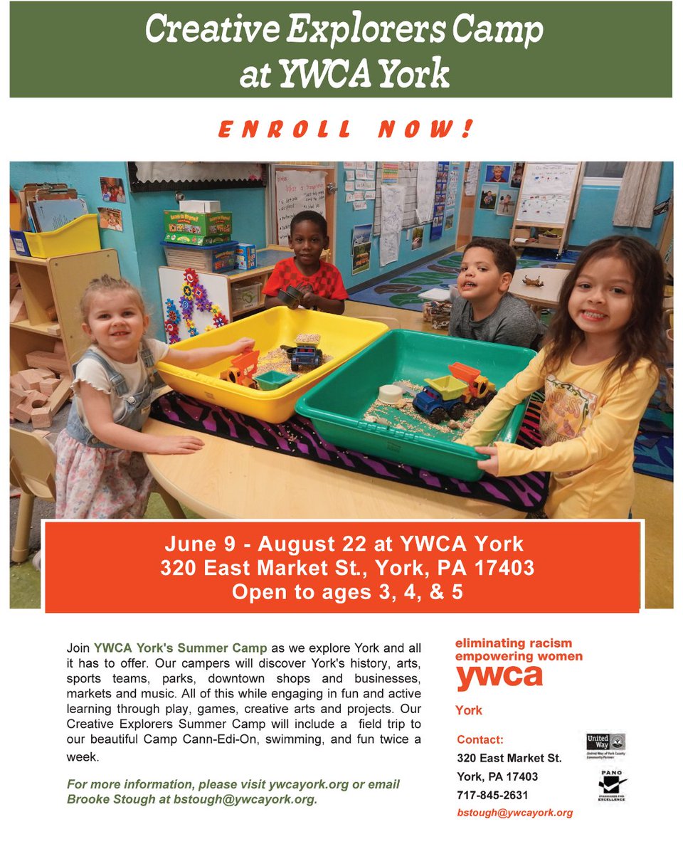 YWCAYork's tweet image. Camp Season is coming soon to YWCA York! ⛺ 🌞Enroll your child for a fun-filled summer through our different programs today! Secure their registration here: bit.ly/49EBpI5 #ywcayork #camprogram