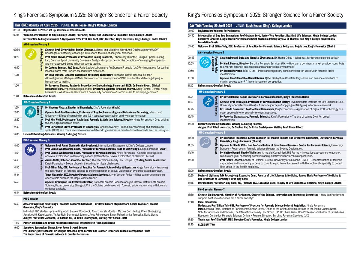 King's Forensics (@kingsforensics) on Twitter photo WOW what a programme! <a href="/KingsCollegeLon/">King's College London</a> <a href="/KingsForensics/">King's Forensics</a> #Symposium2025 info and to register kcl.ac.uk/events/kings-f… 28&29 April See you there! WOW what a programme! <a href="/KingsCollegeLon/">King's College London</a> <a href="/KingsForensics/">King's Forensics</a> #Symposium2025 info and to register kcl.ac.uk/events/kings-f… 28&29 April See you there!