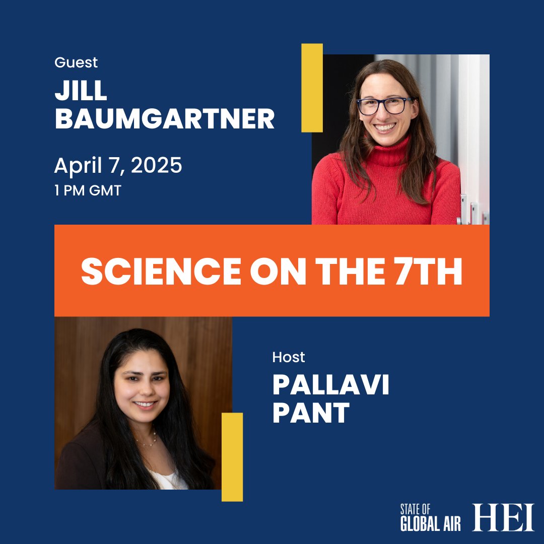 Tune in live on Monday for #ScienceOnThe7th to hear <a href="/jillcbaum/">Jill Baumgartner</a> from <a href="/mcgillu/">McGill University</a> discuss tuberculosis (TB) and air quality.

Watch the livestream here: tinyurl.com/4jvt9svm
⏰ 9 AM EDT | 1 PM GMT | 4 PM EAT | 6:30 PM IST 
#AirQuality #CleanAirForAll #EndTB