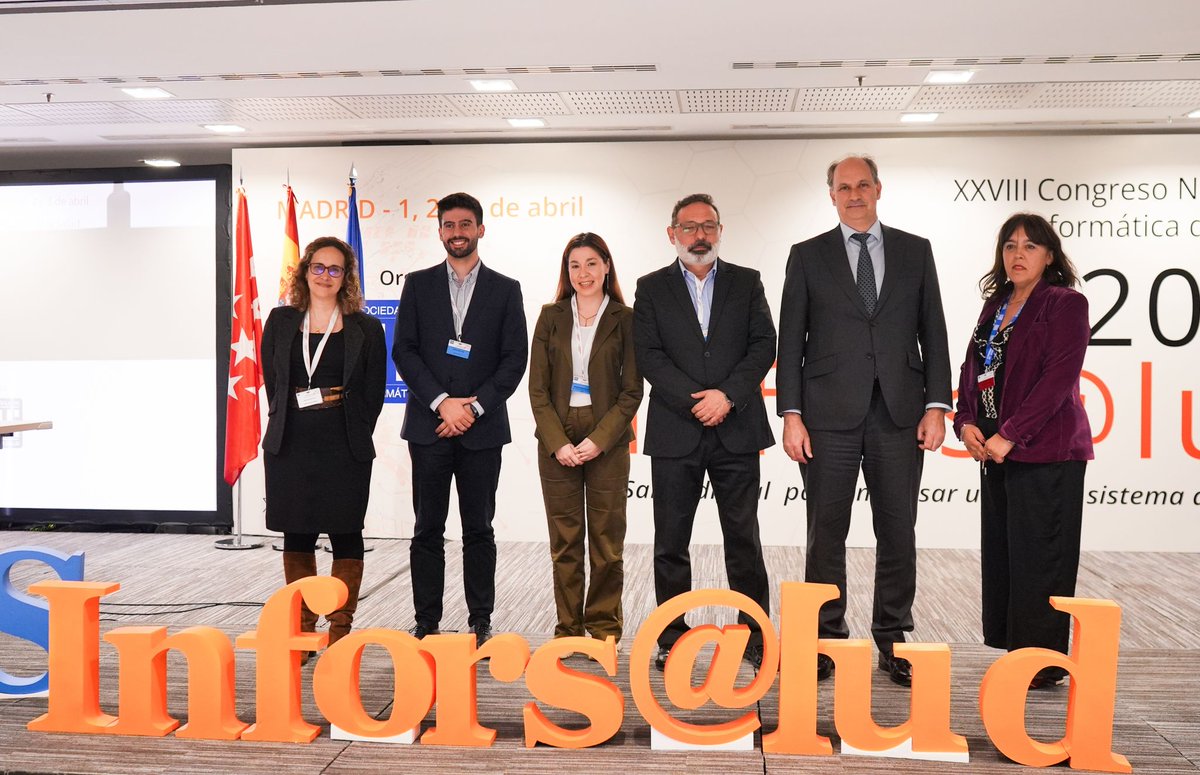 🟦 NOTICIA |

👏🏆Nuestra enhorabuena a María González del Grupo de Informática de la Salud Computacional del <a href="/ibis_sevilla/">IBiS</a> por haber ganado el Premio a la Mejor Comunicación en el XXVIII Congreso Nacional de Informática de la Salud #inforsalud25 

📸: Organización del evento.