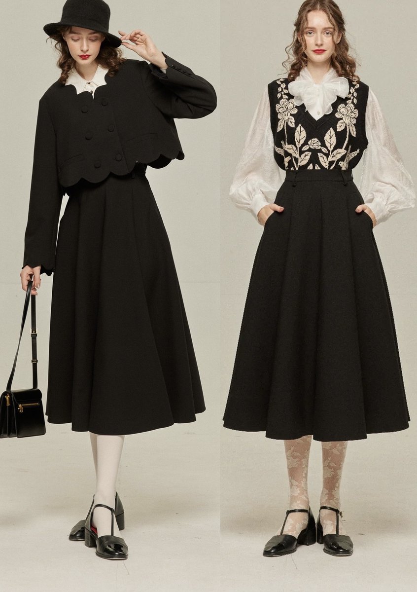 アンティークスカート 4月5日(土)再販開始 《アンティークオークション》Top,Skirt / Black