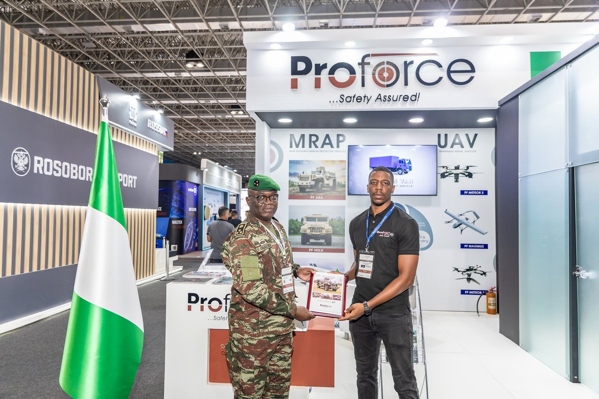 Proforcedefence's tweet image. Honored to host the Chief of Army Staff of the Benin Armed Forces, Major General Fructueux Candide Ahodegnon Gbaguidi, at the Proforce stand during #LAAD2025 in Brazil! 🇧🇷🔰 Showcasing cutting-edge armored solutions, defense technology, and military innovation #Benin #Nigeria