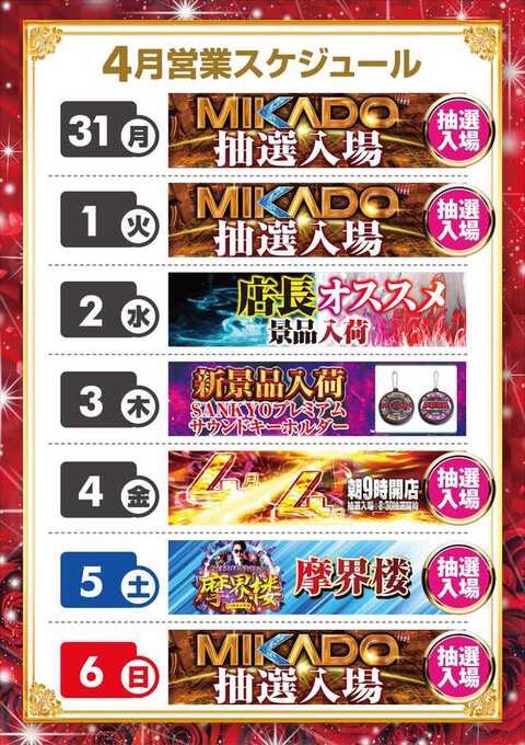 4月5日(土) チェック一覧✍ ZENT市ノ坪 (白と黒のつぼ) 傾向としては1