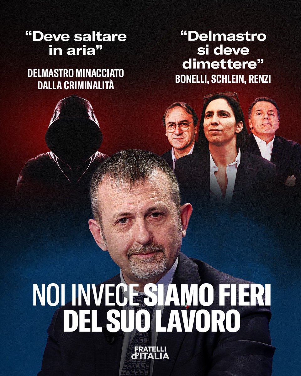 Sempre contro la criminalità organizzata. Al tuo fianco, sottosegretario Andrea Delmastro.