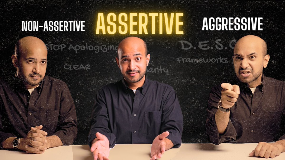 altafkhan's tweet photo. "I am not just that kind of person"

NOT TRUE.. Assertiveness can be learnt and through this video you will learn how to be assertive without sounding aggressive.

LINK >>>>> https://t.co/yzxQRE2Rvi

#assertive #communicationskills #Communication https://t.co/i3D4KA9wyS