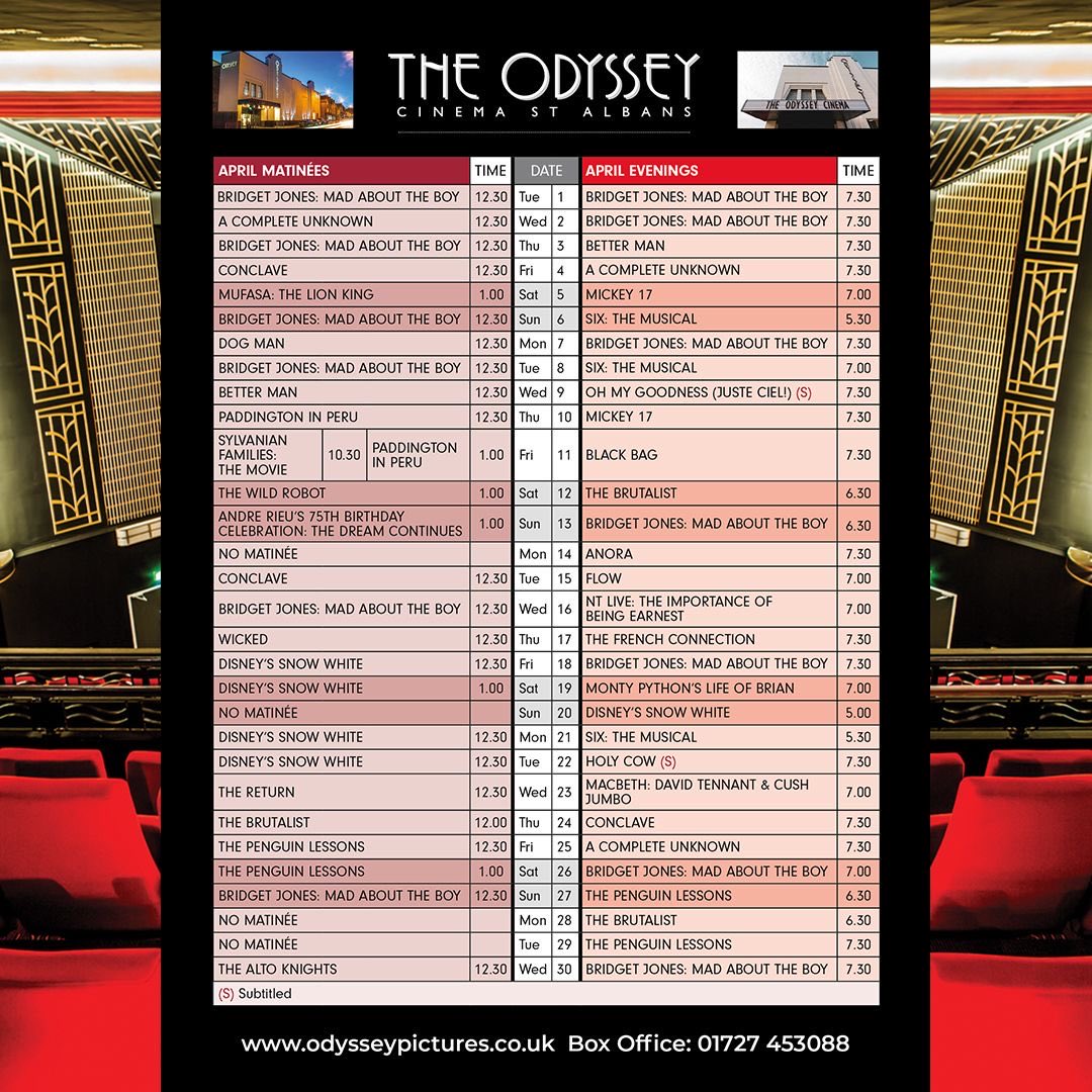 Our August Programme is now available and all films can be booked online, in person and via phone on 01727 453088, and you can pick our programmes up when we’re not open from our programme display stands when we’re not open
