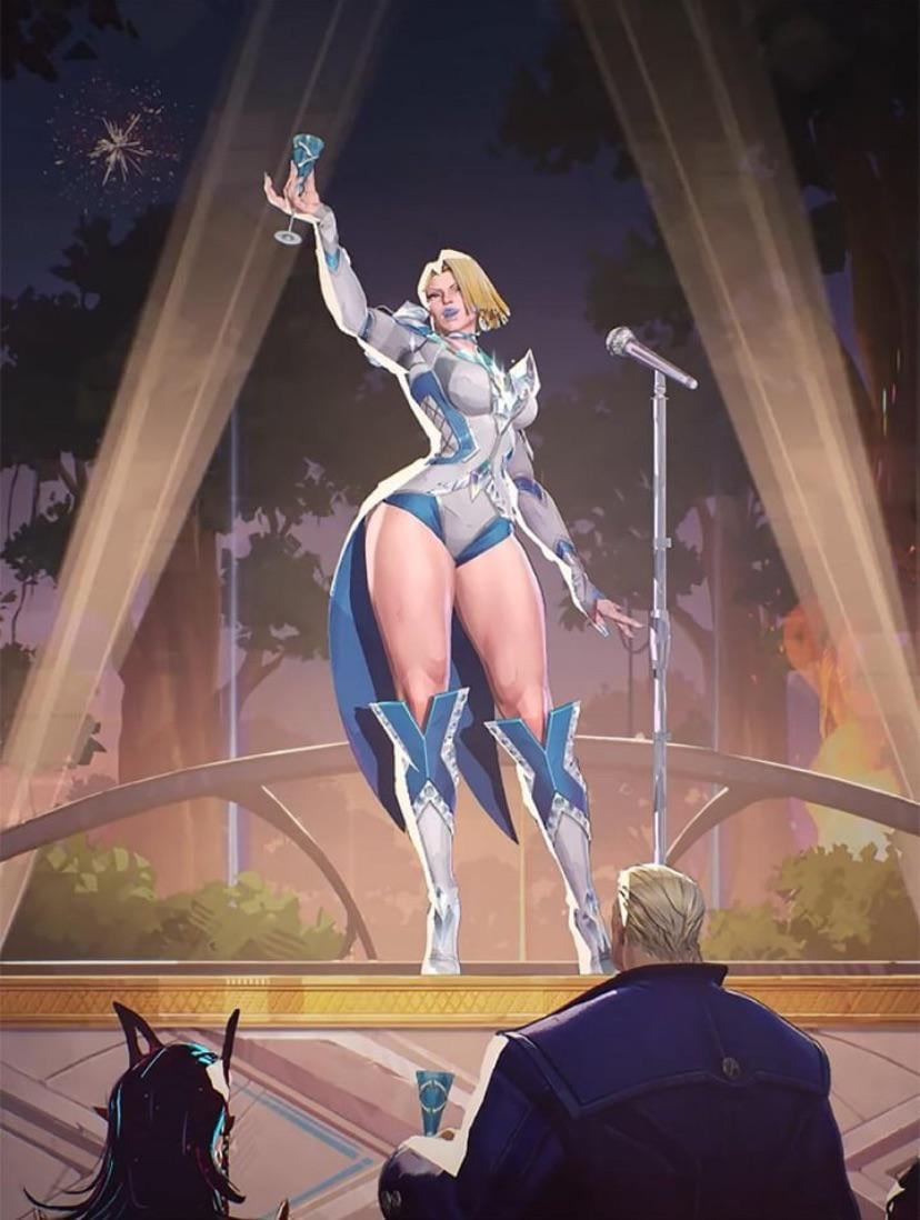 I just know Emma Frost’s legs be chafing like crazy in her new skin
