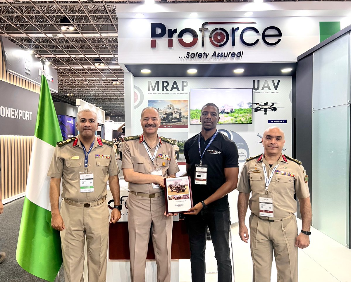 Proforcedefence's tweet image. Honored to host Major General Ahmed Elsify, Egypt’s Deputy Minister of Defence, at the Proforce stand during #LAAD2025! 🇪🇬🤝🇳🇬 This visit marks a step toward stronger collaboration between Proforce and the Egyptian military, working together to develop advanced defense solutions.