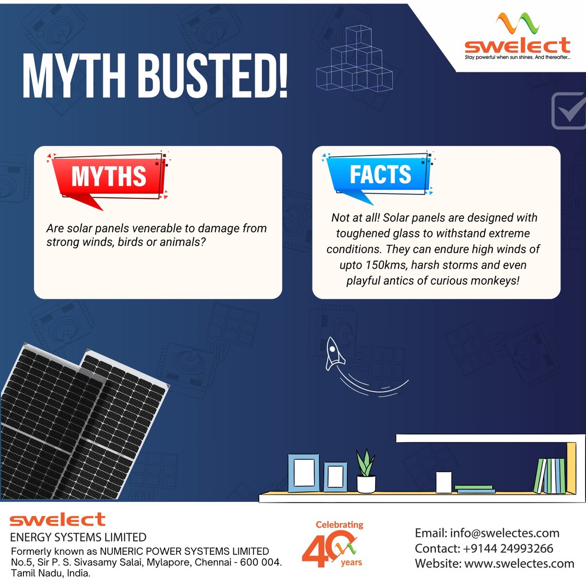 SwelectEnergy's tweet image. Engineered for Strength. Trusted for Performance.
SWELECT solar panels are built with high-grade toughened glass, offering exceptional resistance against harsh weather conditions — from strong winds and heavy storms to unexpected impacts.

#SWELECT #BuiltToLast #SolarDurability