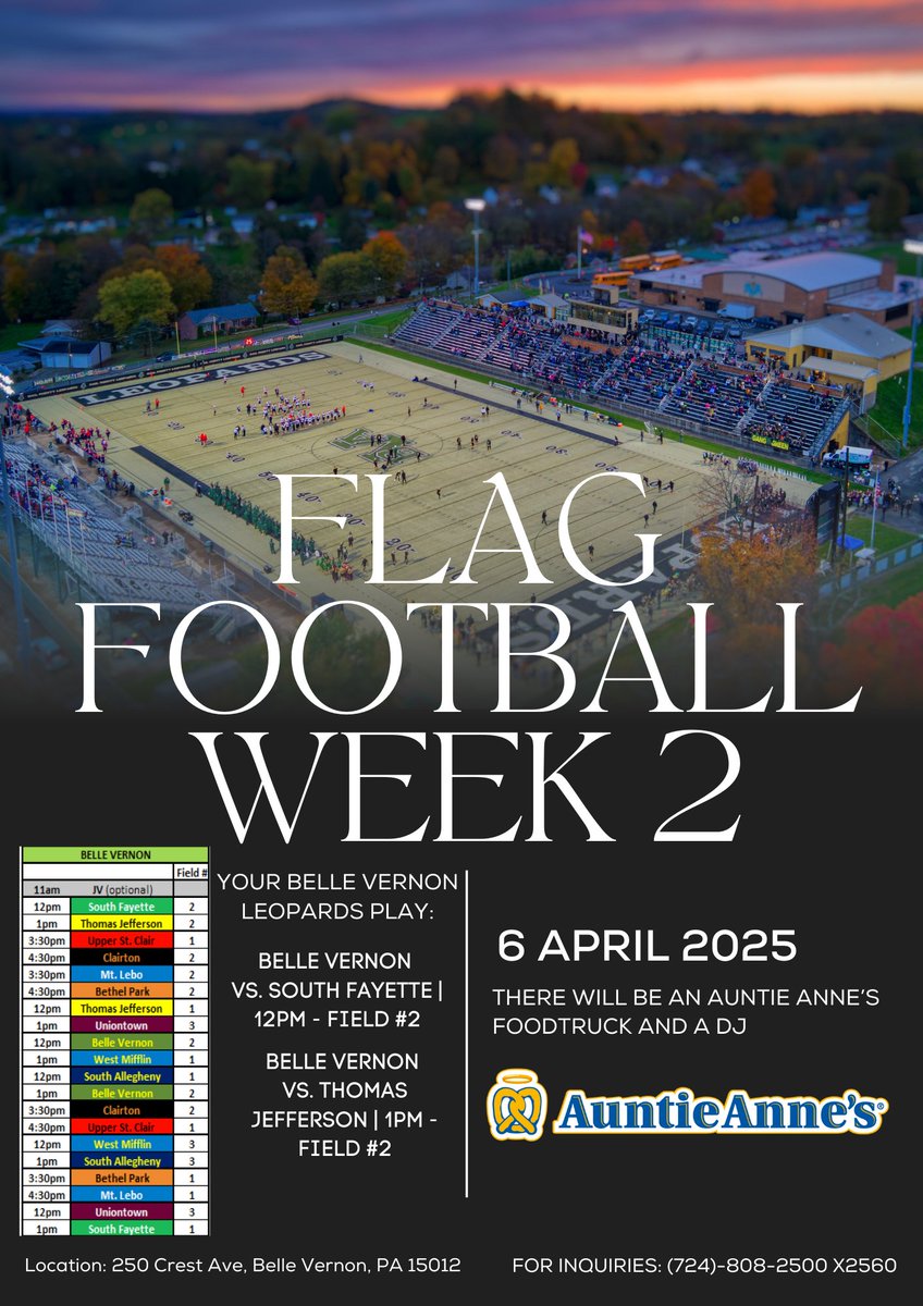 🏈 FLAG FOOTBALL AT THE BEACH SUNDAY🏖️
<a href="/SteelersYouthFB/">Steelers Youth Football</a> <a href="/sflionssports/">South Fayette Sports</a> <a href="/BP_BlackHawks/">Bethel Park Athletics</a>  <a href="/MtLebanonSports/">MtLebanon Sports</a> <a href="/wjhsd/">West Jefferson Hills SD</a> <a href="/UASDRaiders/">Uniontown Area School District</a> <a href="/WestMifflinArea/">West Mifflin Area SD</a> <a href="/southallegheny/">South Allegheny SD</a> <a href="/MVI_sports/">MVI Sports</a> <a href="/CCSDathletes/">Clairton Bears</a>