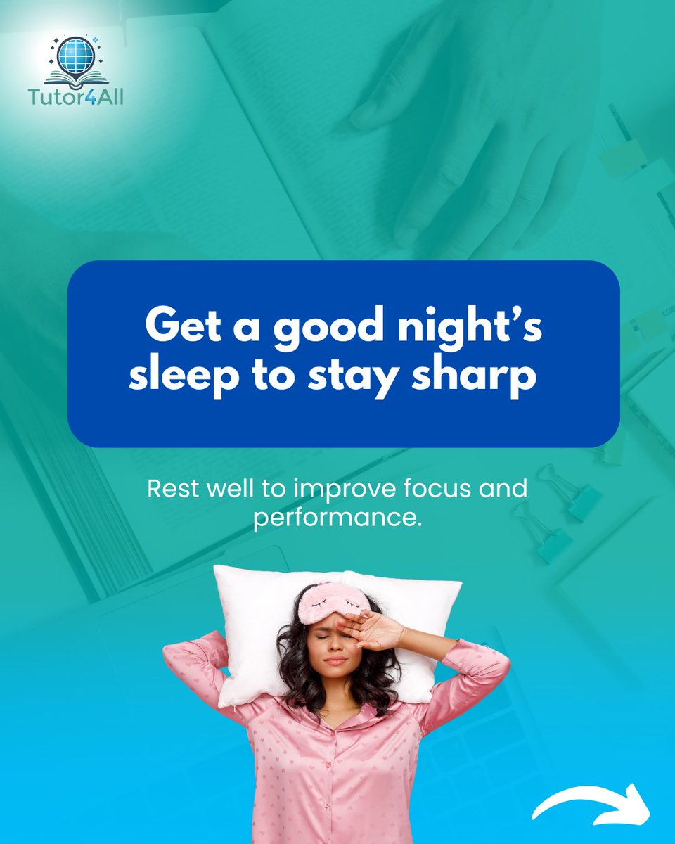 thetutor4all's tweet photo. Night Before an Exam 📝  

✔️ Review key notes, not everything.  
✔️ Pack essentials (ID, pens, etc.).  
✔️ Get 7-9 hours of sleep.  
✔️ Stay calm &amp; trust your prep.  

A rested mind performs best—save this! 📌  

#ExamSuccess #StudySmart #BePrepared #ExamTips https://t.co/wEMDbqlUle
