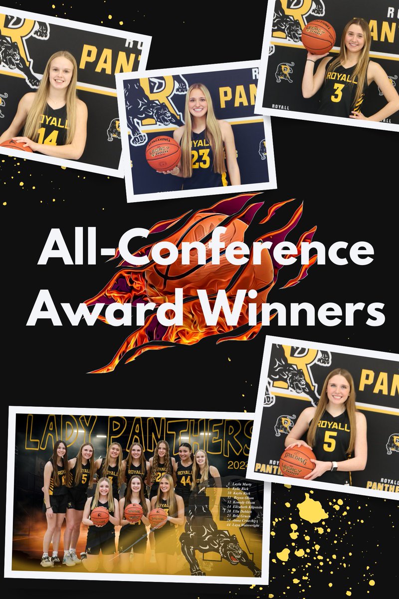 Congratulations to the athletes who were selected as All-Conference Award winners,  Bria, Elizabeth &amp; Layla! Sportsmanship &amp; WBCA Team 1st team - Kylie!